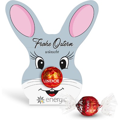 Lindt Lindor Kugel in Werbekartonage Osterhase, 12,5 g, Milchschokolade, Kartonage, inkl. Druck