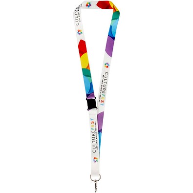 Lois Sublimation RPET-Lanyard mit Sicherheitsverschluss, schwarz, 15mm
