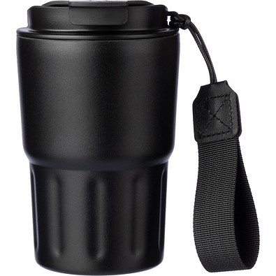 Louisa Doppelwandiger Becher aus Edelstahl, Louisa, schwarz
