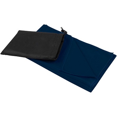 Lucas RPET Sporthandtuch 70 × 140 cm, navy