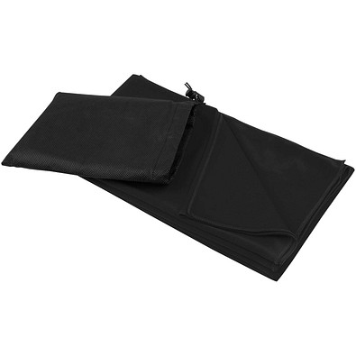 Lucas RPET Sporthandtuch 70 × 140 cm, schwarz