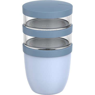 Lunchpot Ellipse 3-teilig 500 ml + 2 x 200 ml nordic blue, nordic blue