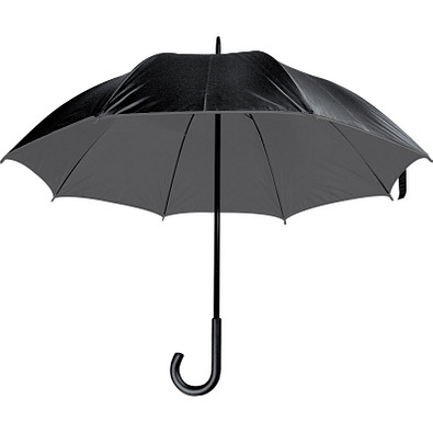 Luxuriöser Regenschirm mit doppelter Bespannung aus Polyester, grau