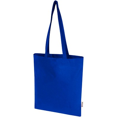Madras Blend 140 g/m² Tragetasche aus GRS-recycelter Baumwolle 7L, royalblau