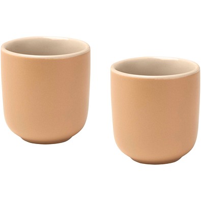 Male 90 ml Keramik Espressotassen – 2er Set, Oatmeal