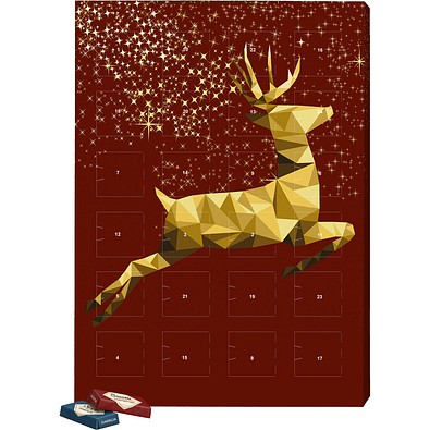 Marken Wand Adventskalender, Sarotti Täfelchen, Rentier, Gold