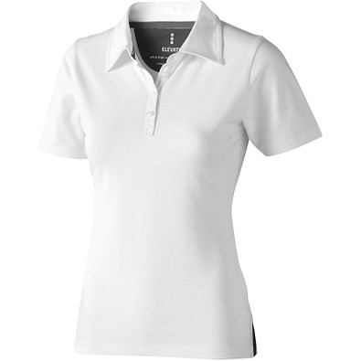 ELEVATE Damen Stretch Poloshirt Markham, weiß, XXL