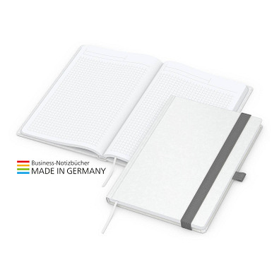 Geiger-Notes Match-Book Creme Bestseller Notizbuch Natura A5, inkl. Druck, weiß