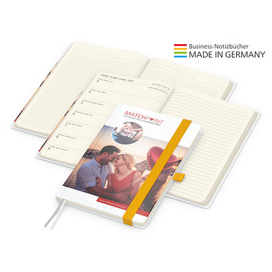 Geiger-Notes Match-Hybrid A5 Creme Bestseller, gloss, inkl. Digitaldruck, Band gelb