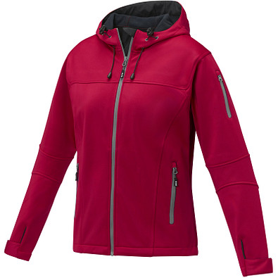 Match Softshelljacke für Damen, rot, L