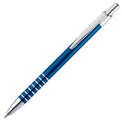Metall-Kugelschreiber Warschau, blaue Mine, blau Metall-Kugelschreiber Warschau, blaue Mine, blau