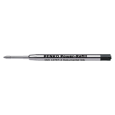 PENKO® Metall Power Großraummine schwarz schreibend, 8000 m, Dokumental-Paste