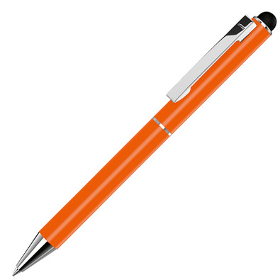 uma® Metall-Touchkugelschreiber Straight, blaue Mine, orange