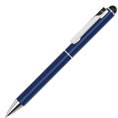 uma® Metall-Touchkugelschreiber Straight, blaue Mine, dunkelblau