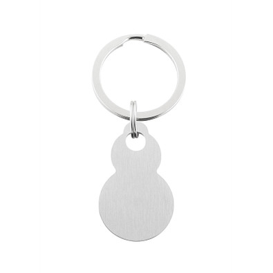 METMAXX® Einkaufswagen-Chip Schlüsselanhänger MiniStyle, silber