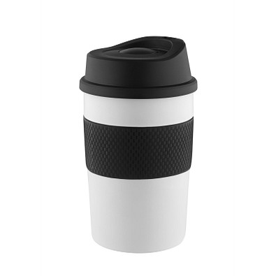 METMAXX® Thermobecher CremaCoffeeHouse, 300 ml, schwarz/weiß