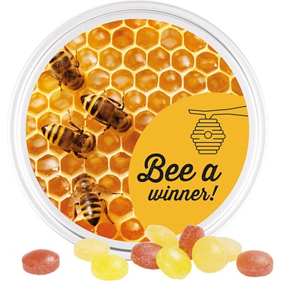 Midi Dose, weiß, Mini Bonbons Fruchtmix, inkl. Druck