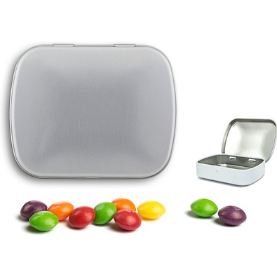 Mini Nostalgiedose, 20 g, Skittles, silber-matt, ohne Druck