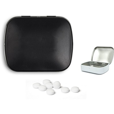 Mini Nostalgiedose, 20 g, Traubenzuckertabletten, schwarz-matt, ohne Druck