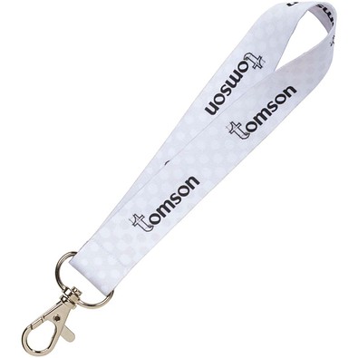 Mini Sublimation Schlüsselband, weiss, 15mm