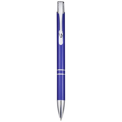 Moneta Druckkugelschreiber aus Aluminium (blaue Mine), royalblau