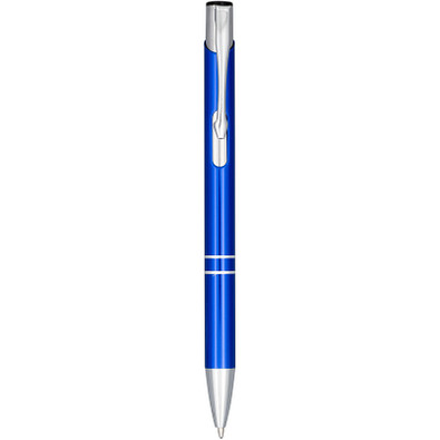 Moneta Druckkugelschreiber aus eloxiertem Aluminium, schwarze Mine, blau