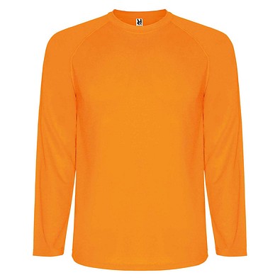 Montecarlo Langarm-Sport-Shirt für Kinder, Fluor Orange, 12