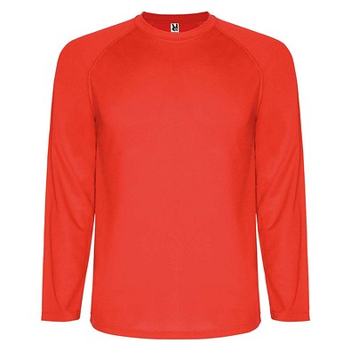 Montecarlo Langarm-Sport-Shirt für Kinder, rot, 4