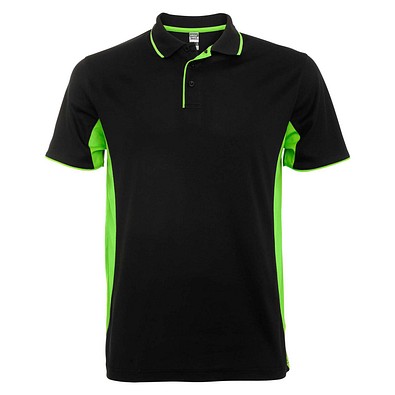 Montmelo Sport Poloshirt Unisex, schwarz / limone, 2XL