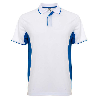 Montmelo Sport Poloshirt Unisex, weiß / royalblau, 3XL