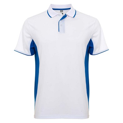 Montmelo Sport Poloshirt Unisex, weiß / royalblau, M