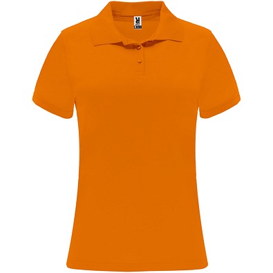 Monzha Sport Poloshirt für Damen, Fluor Orange, S
