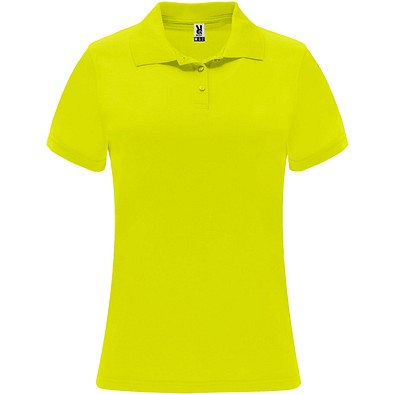 Monzha Sport Poloshirt für Damen, Fluor Yellow, S