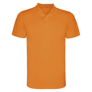 Monzha Sport Poloshirt für Herren, Fluor Orange, XL