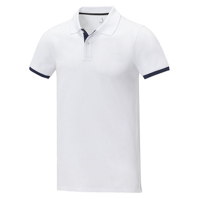 Morgan Polo für Herren, zweifarbig, weiss, S