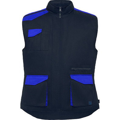 Multipocket Arbeitsweste Armada in Farbkombination, XXL, navy/royalblau