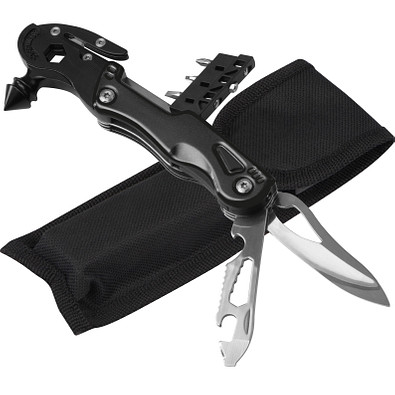 Multitool aus Metall, schwarz