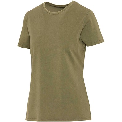 Nanaimo Kurzärmeliges T-Shirt für Damen im Washed Look, 160 g/m2, waldgrün, L