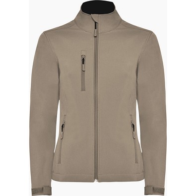 NEBRASKA WOMAN Softshell-Jacke, XL, DARK SAND