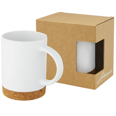 Neiva 425 ml Keramiktasse mit Korkboden, weiss