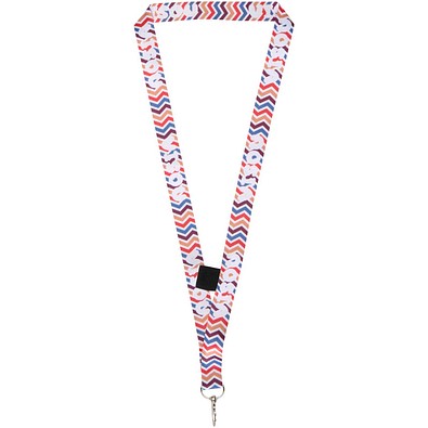 Neve Sublimation Lanyard für mit Loop, schwarz, 20mm