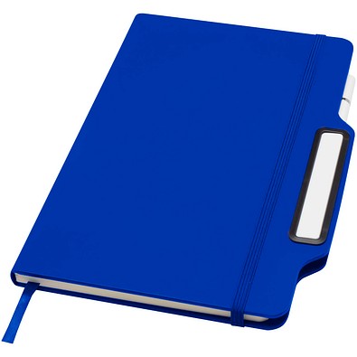 Nexus A5 Hardcover Notizbuch mit Kugelschreiber und Bleistiftset (schwarze Mine), royalblau