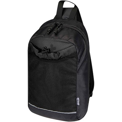 Nomad GRS-recycelte Umhängetasche mit Trinkfunktion, schwarz
