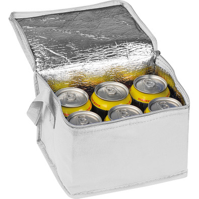 Non-Woven Kühltasche für 6 Dosen, weiss