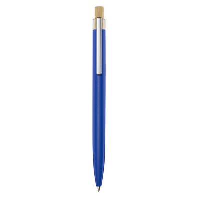 Nooshin Kugelschreiber aus recyceltem Aluminium, blaue Mine, blau