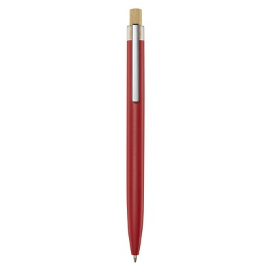 Nooshin Kugelschreiber aus recyceltem Aluminium, blaue Mine, rot
