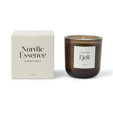 Nordic Essence Duftkerze groß, off white, dunkelbraun