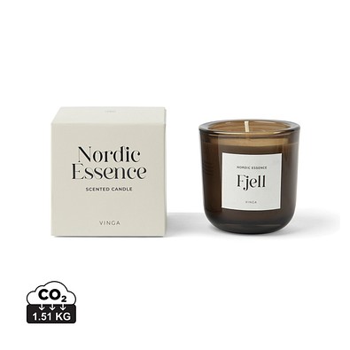 Nordic Essence Duftkerze klein, off white, dunkelbraun
