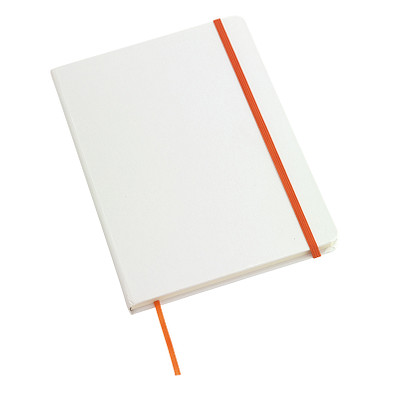 Notizbuch AUTHOR im DIN-A5-Format,orange, weiß
