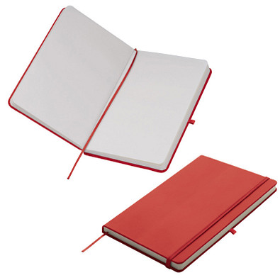 Notizbuch Happy, DIN A5, blanko, rot
